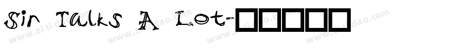 Sir Talks A Lot字体转换